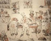 James Ensor Waiters and Cooks Playing Billiards,Emma Lambotte at the Billiard Table painting